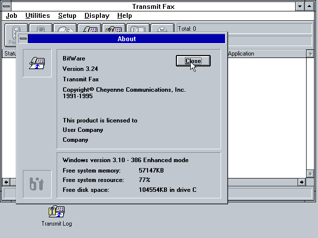 BitWare 3.24 - About